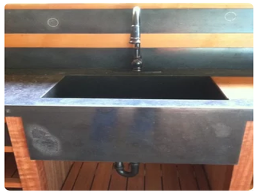 Redwood Concrete Outdoor Kitchen