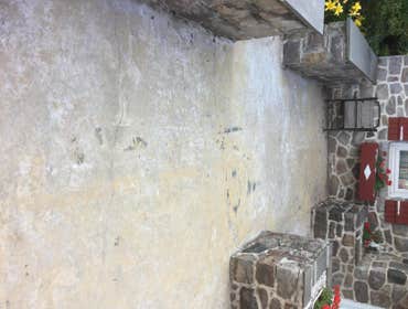 Unfinished front patio