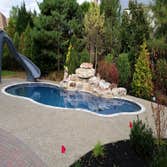 16 Robinhood Dr. Medford, N.J.08055 Installed Viking Figi Pool w/Travertine pool deck
