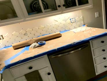 Photos by Southern Quality Construction #1 Remove old backslash and install new.