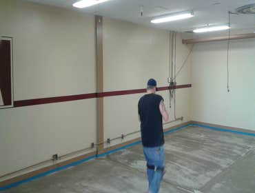 Park classroom floor prep