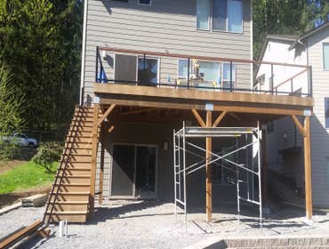 Ipe deck 1x6 aluminum print railing