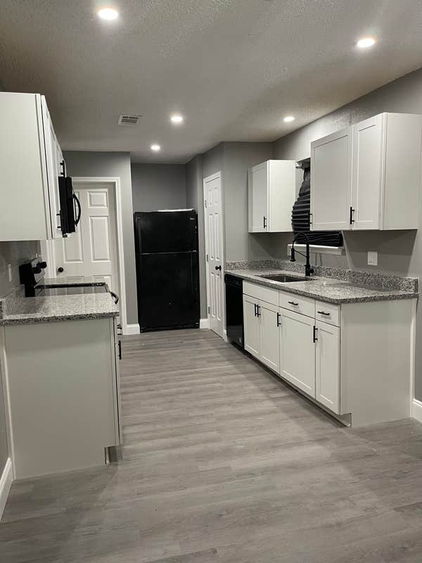 KITCHEN UPDATE - FLOORING, CABINETS, TOPS, AND RECESSED LIGHTING