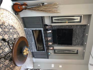 Motorcoach Country Club - Outdoor living This casita/outdoor living area has a lot of special features one of which is a custom guitar pool!
