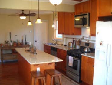 Hurley NY Kitchen Remodel Completely new kitchen was built along with a laundry room. The kitchen included solid maple mission style kitchen cabinets, 