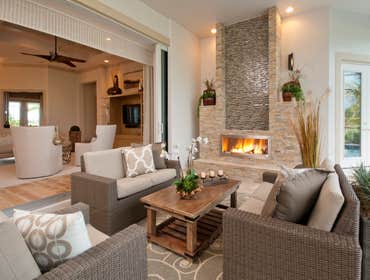 Outdoor living with Fireplace