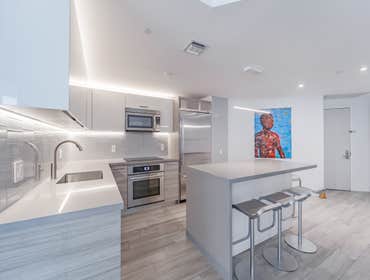 Luxury Condo Renovation in Brickell Miami The interior renovation at 1300 Brickell Bay Drive transformed a dated condo into a sleek, modern space that 