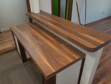 custom built reception desk