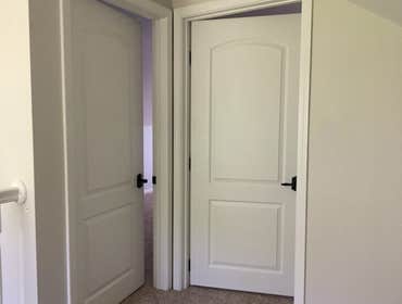 New bedroom doors installed and painted