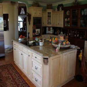 Billingsley Island Georgous kitchen Island with custom cabinets and Granite from Everything Custom, LLC.