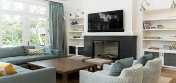FAMILY ROOM, fireplace REMODELING - Atherton, CA