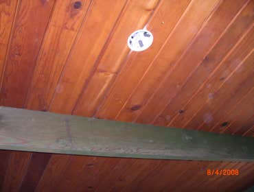 Studio City Recessed lighting in a ceiling with wood planks