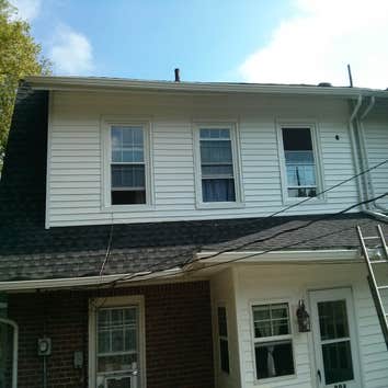 Photo(s) from Jays Roofing And Remodeling Metal seamed roof, destroyed from hail...