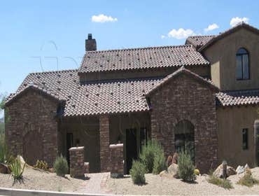 Eagle Tile Roofing System at Sonoran Mountain Ranch in Peoria, Arizona The roofing system is Eagle Tile with 2-layers of G40 underlayment. This custom 