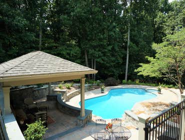 Photos from Crystal Blue Aquatics Llc New Construction of pool with full automation, LED lighting, high end travertine patio decking, beautiful water f