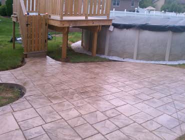 slate pool patio