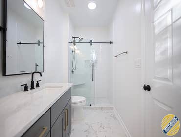 White Aesthetics Beautifully styled to enhance white aesthetics, this sleek and minimalist bathroom design is an ideal option for infusing a touch of m