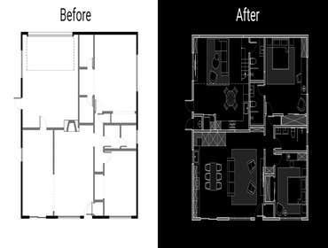 Layout Before and After