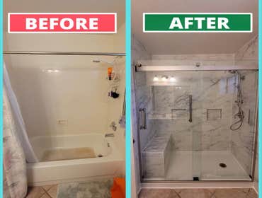 Photos by Alpha Construction & Painting LLC #3 Updated tub/shower