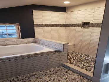 Tile Projects by Nobleman Construction Tile installation, repair, replacement. Complete bathrooms and kitchen remodels.