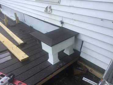 Example I’d a deck bench Trex in Peabody.