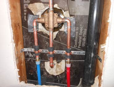PEX Repipe shower valve