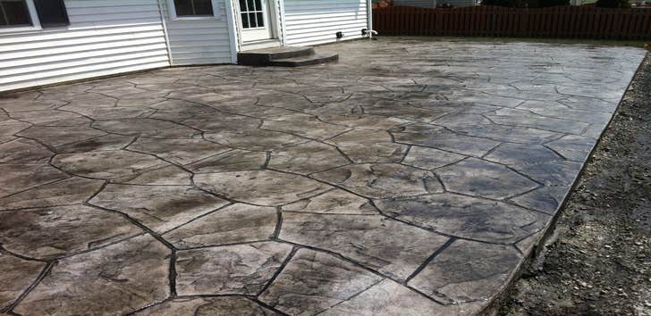 Stamped and Colored Concrete