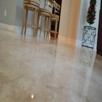 Travertine Polishing In this job we gave a polished finish to some recently installed travertine floors.