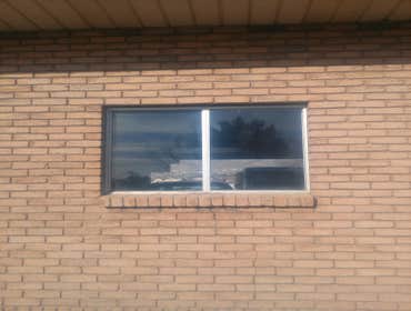 old aluminum window