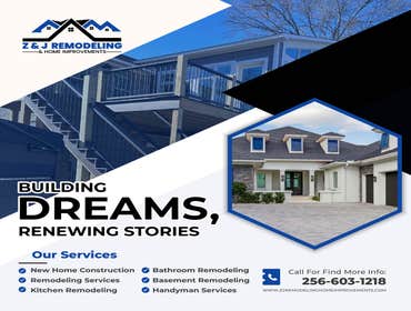 ? Building Dreams, Renewing Stories ? At Z & J Remodeling & Home Improvements, we bring your vision to life — from kitchen upgra ? Building Dreams, Ren