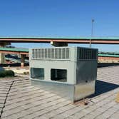 Photos from Tech-Vac On this project we replaced 3 package units on a Cici's Pizza. The old units were removed due to old age and extensive hail damage
