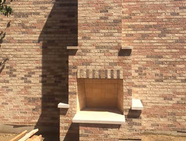 Custom Garage with Fire pit and New Stone Porch,