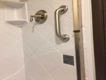Best Western Plus - Sutter House Tub to shower conversion with design upgrades.
-Remove existing tub, surround, and hardware.
-Install Seamless Wall