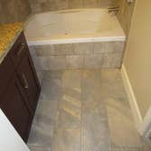 Tub with tile