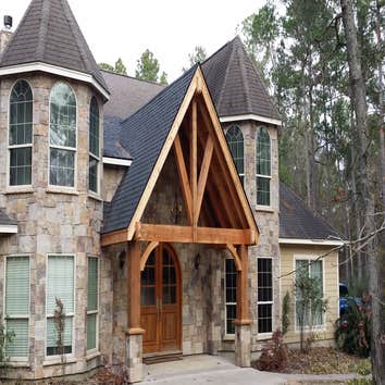 Custom open gable entry cover
