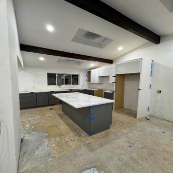 Photos by Delgados innovations and construction inc #1 New kitchen remodel.
Replaced drywall, upgraded electrical and new kitchen cabinets with counte
