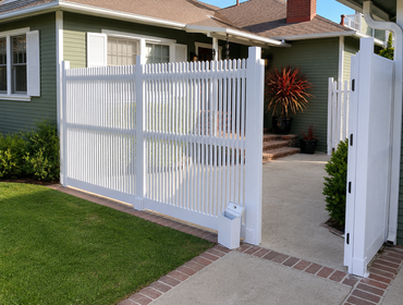 Custom Front Yard Fence & Gate Replacement This exterior project upgraded the front yard entry with a new custom wood fence and gate system. The projec