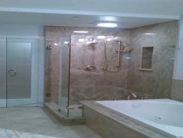 Master Bath in Tri Valley Take an uncommonly shaped bathroom and re-design it to be more accessible, functional and efficient. To add more storage spac