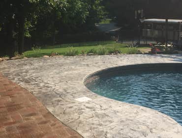 Paver pool patio