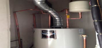 Hot water tank install
