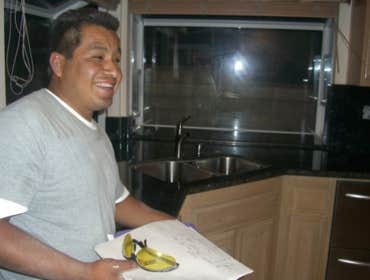 Kitchen Remodeling in H.B. Ca We replaced the Kitchen tiles , also put new granite counter tops and bathroom counter tops.