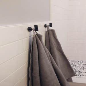 matte black towel hooks