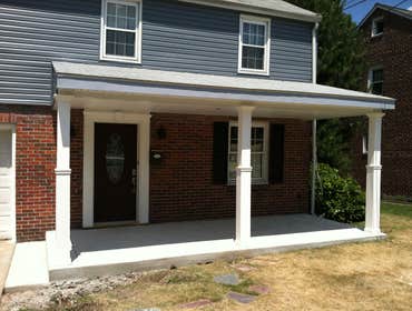 New front porch and siding