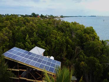 Crescent Island Before going solar, this off-grid vacation home got its electricity from a propane generator. The costs were enormous-- $500-$1,500 eve