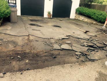 Excavation of old driveway