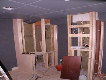 Photos from Vh improvement inc transforms a room in the basement into a media room