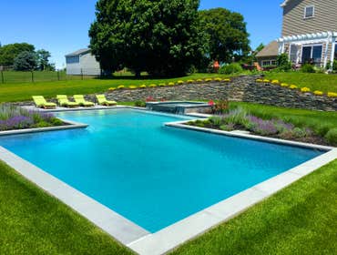 East Hampton gunite pool and patio