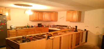 kitchen remodeling in progress
