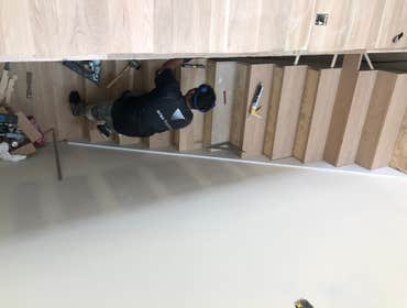 Golden Gate Ave Residence New hardwood floor and stair installation