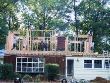 FLOOR ADDITION INTERIOR OF SECOND FLOOR ADDITION IN LINCOLN PARK NJ COMPLETED. MASTER BEDROOM, GUEST BEDROOM, TWO BATHROOMS, AND LARGE WALK IN CLOSET
